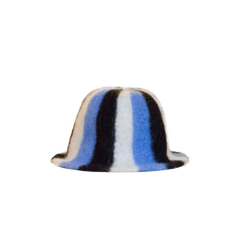 Cappello da sauna - A righe, bianco, blu, nero