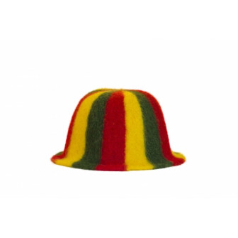 Cappello da sauna - A righe, giallo, verde, rosso