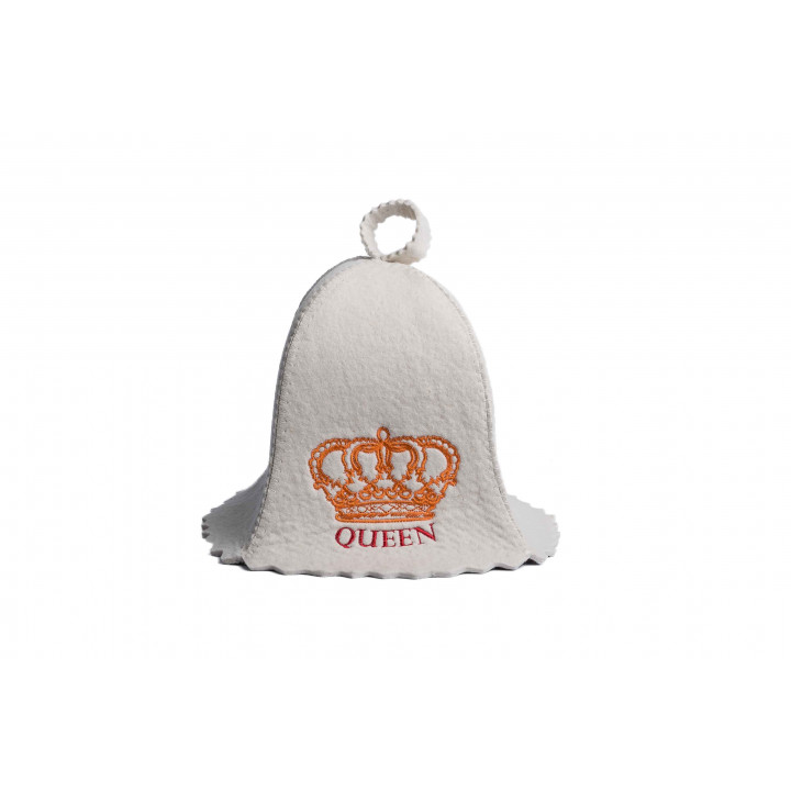 Cappello da sauna - QUEEN, bianco
