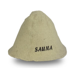Cappello da sauna - SAUNA, bianco, lana  Cappello da sauna - SAUNA, bianco, lana
