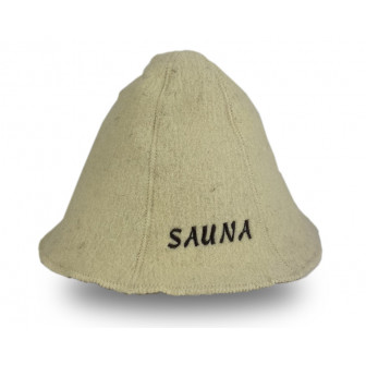 Cappello da sauna - SAUNA, bianco, lana