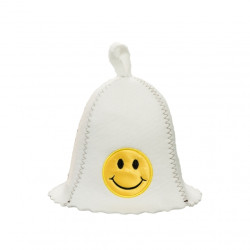 Cappello da sauna - sorriso, bianco 