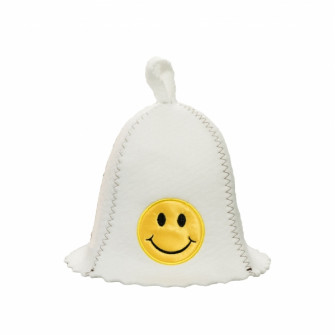 Cappello da sauna - sorriso, bianco