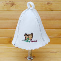 Cappello da sauna - SAUNA con secchio dorato e mestolo - 2