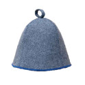 Cappello da sauna - Grigio con striscia blu - 0