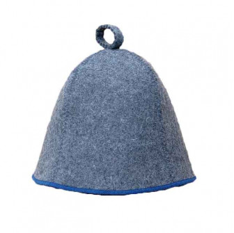 Cappello da sauna - Grigio con striscia blu
