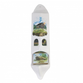 Porta fiammiferi in ceramica con 5 scatole di fiammiferi