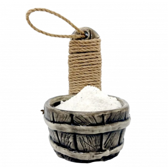 Contenitore di sale in ceramica per sauna - barile 200 ml