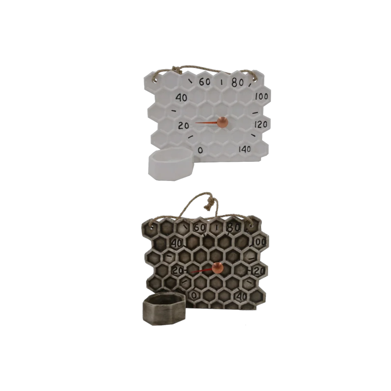 Termometro per sauna in ceramica - nido d'ape