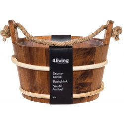 Secchio in ontano con inserto in plastica  Secchio in ontano con inserto in plastica