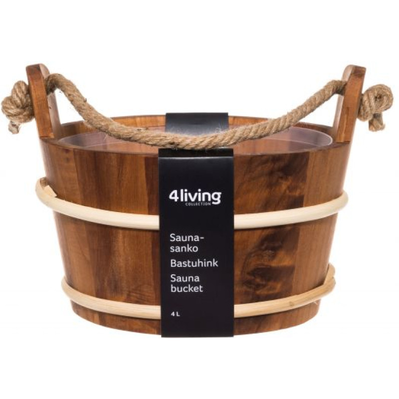 Secchio in ontano con inserto in plastica