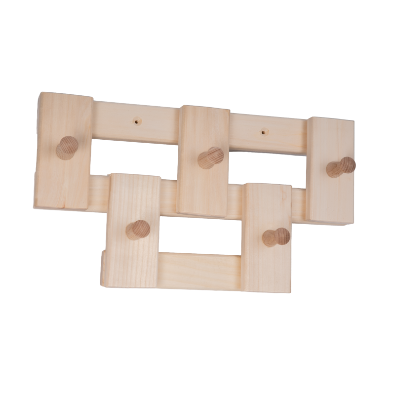 Appendiabiti in legno di tiglio con 5 ganci Appendiabiti in legno di tiglio con 5 ganci