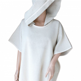 Asciugamano poncho in lino con cappuccio