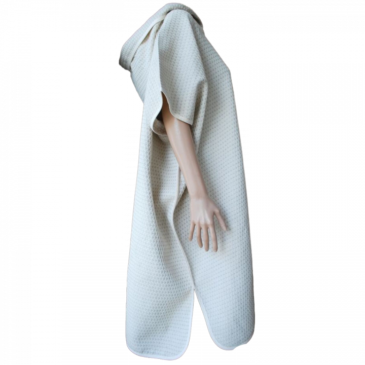 Asciugamano poncho in lino con cappuccio