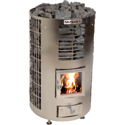Stufa a legna per sauna - MONDEX KLAPI, acciaio inox  Stufa a legna per sauna - MONDEX KLAPI, acciaio inox