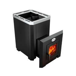 Stufa per sauna a legna - NOVA KLASSIK 26 con porta in vetro 