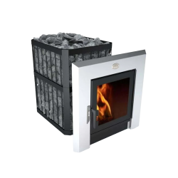 Stufa per sauna a legna - NOVA PANORAMA 18 con rete 