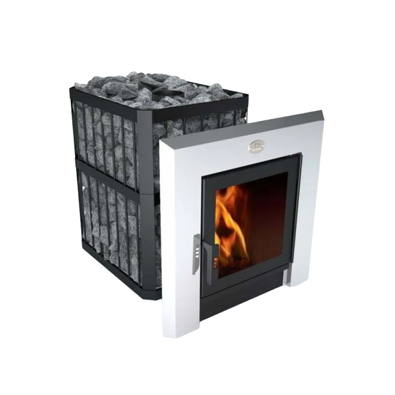 Stufa per sauna a legna - NOVA PANORAMA 18 con rete