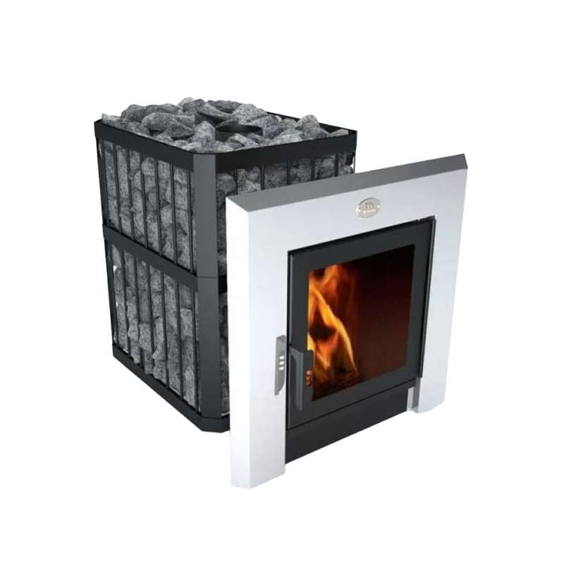 Stufa a legna per sauna - NOVA PANORAMA 26 con rete