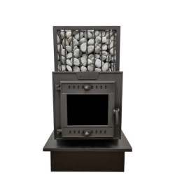 Stufa a legna per sauna - SUMMIT MANASLU con box vapore e rete  Stufa a legna per sauna - SUMMIT MANASLU con box vapore e rete