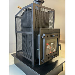 Stufa a legna per sauna - SUMMIT Mont Blanc con rete classica  Stufa a legna per sauna - SUMMIT Mont Blanc con rete classica