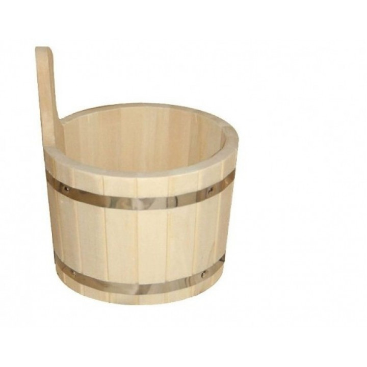 Secchio in legno con inserto in plastica, 5 l