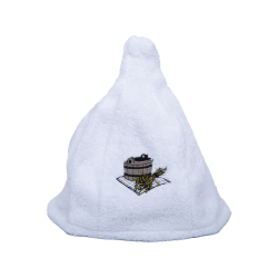 Cappello da sauna in cotone - BIANCO  Cappello da sauna in cotone - BIANCO