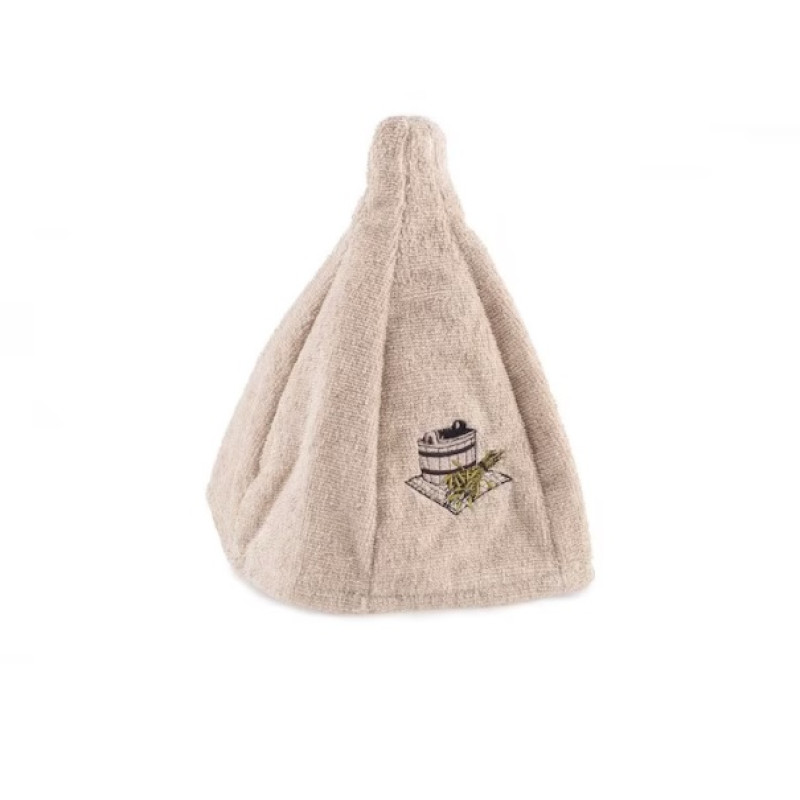 Cappello da sauna in cotone - BEIGE