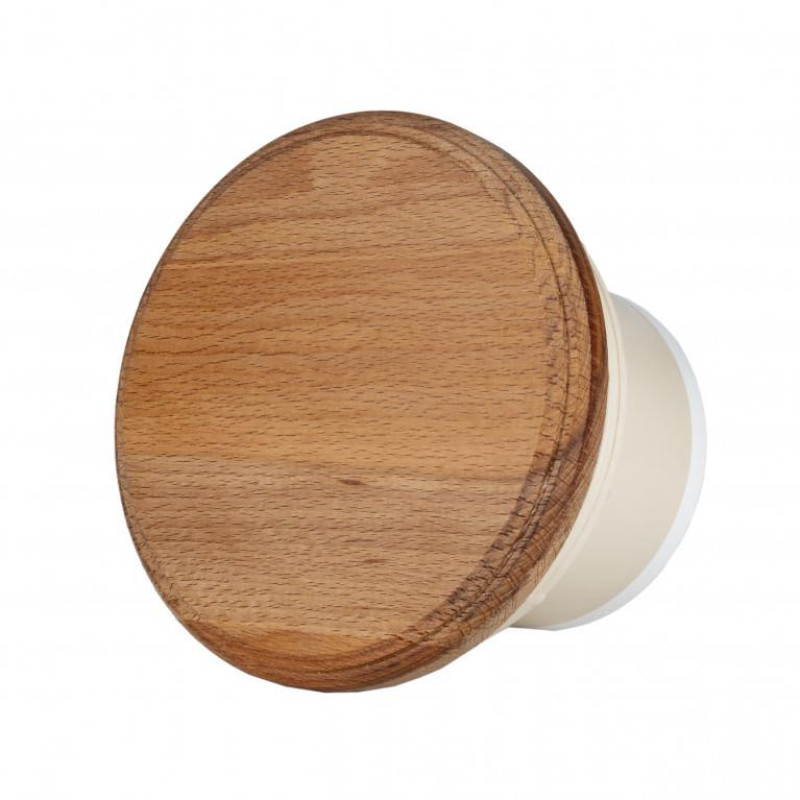 Ventilatore per sauna MM-S con valvola di ritorno e finitura in legno tondo d/100mm