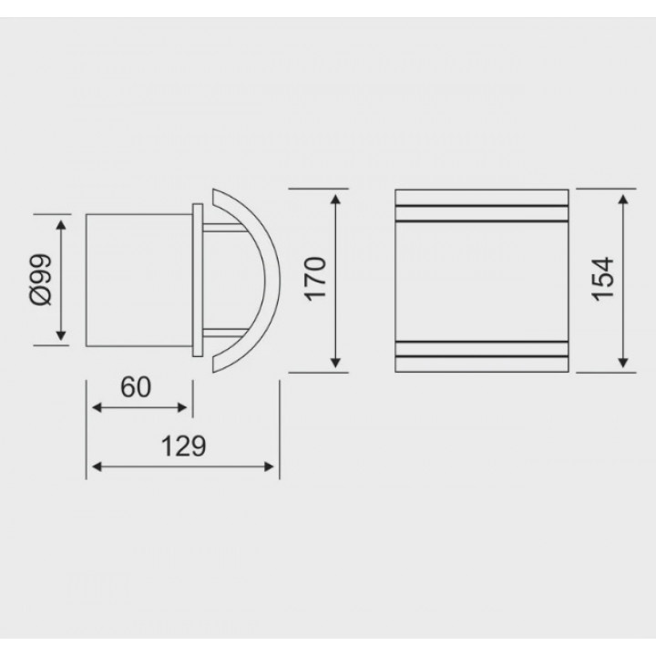 Ventilatore per sauna MM-S con valvola posteriore e finitura in legno curvato d/100mm