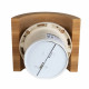 Ventilatore per sauna MM-S con valvola posteriore e finitura in legno curvato d/100mm