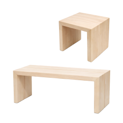 Panca da sauna MODELLO 5, in legno di ontano 