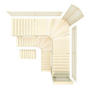 Panca modulare per sauna PREMIUM, Aspen - 16
