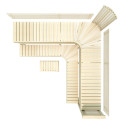 Panca modulare per sauna PREMIUM, Aspen - 3