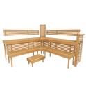Panca modulare per sauna PREMIUM, Ontano - 8
