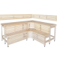 Panchine modulari per sauna con design “Sun Corner” 2114 × 2406 mm