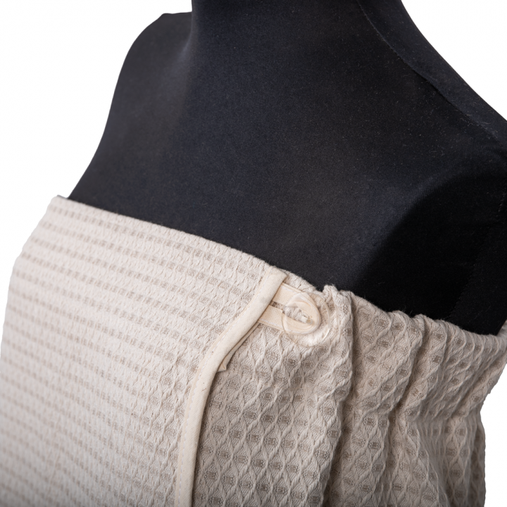 Set regalo in confezione regalo per LEI. Cappello e grembiule da sauna da donna - LINO