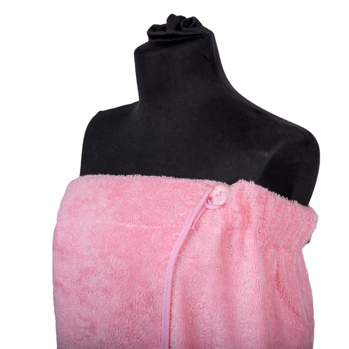 Set regalo in confezione regalo per LEI. Cappello e grembiule da sauna da donna - ROSA