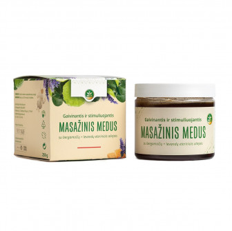 Miscela per massaggi al miele con oli essenziali di bergamotto, lavanda e rosmarino, 250 g