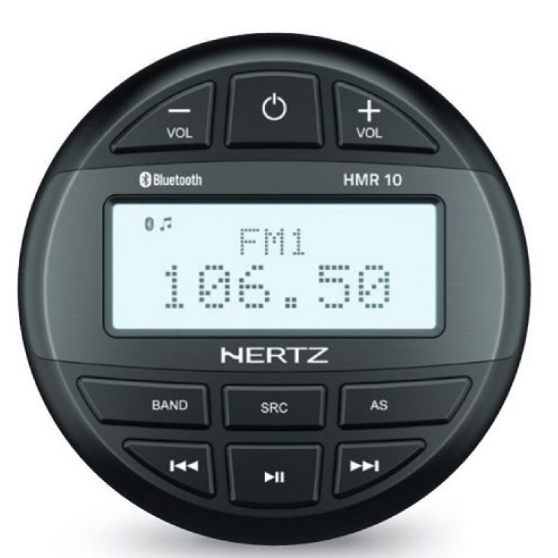 Centro musicale HMR 10D, senza altoparlanti, impermeabile, nero