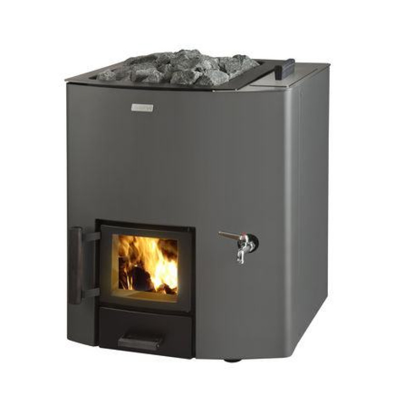 Stufa a legna per sauna - NARVI NC 20 VS con serbatoio dell'acqua