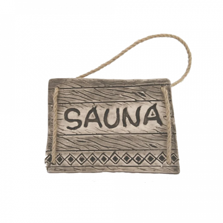 Targa porta SAUNA, scura