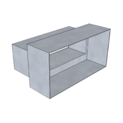 L'uscita di ventilazione, 160x80 mm  L'uscita di ventilazione, 160x80 mm