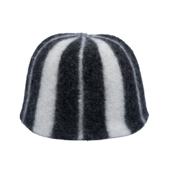 Cappello da sauna - A righe, bianco, nero 