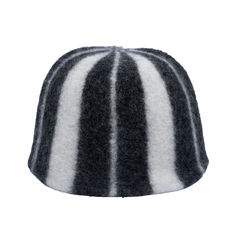 Cappello da sauna - A righe, bianco, nero