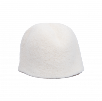 Cappello da sauna - Bianco, di lana