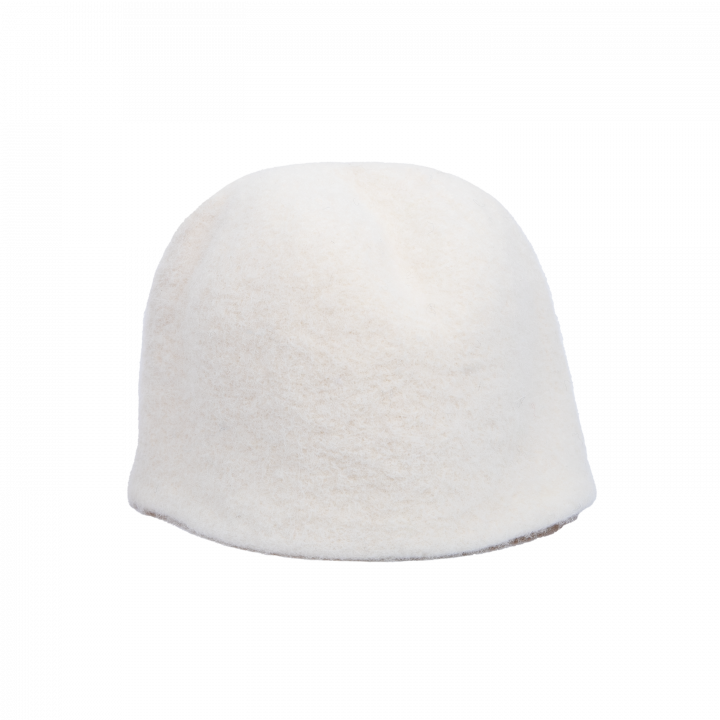 Cappello da sauna - Bianco, di lana