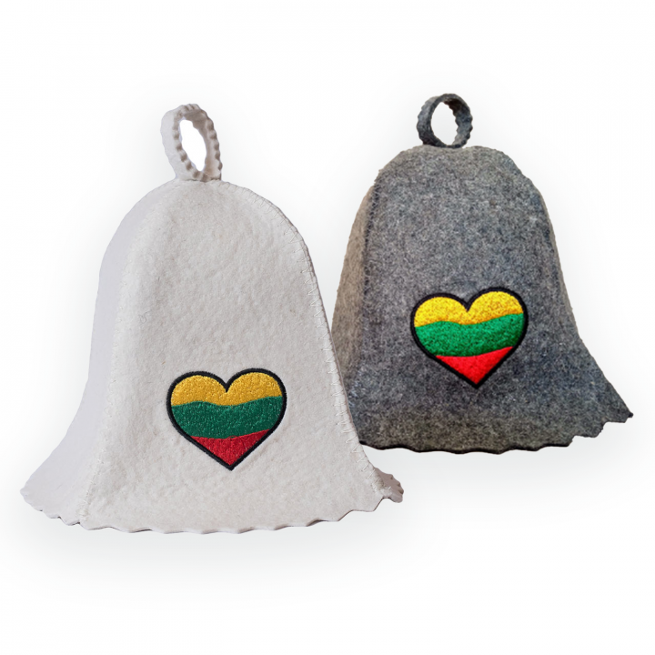 Cappello da sauna - cuore lituano