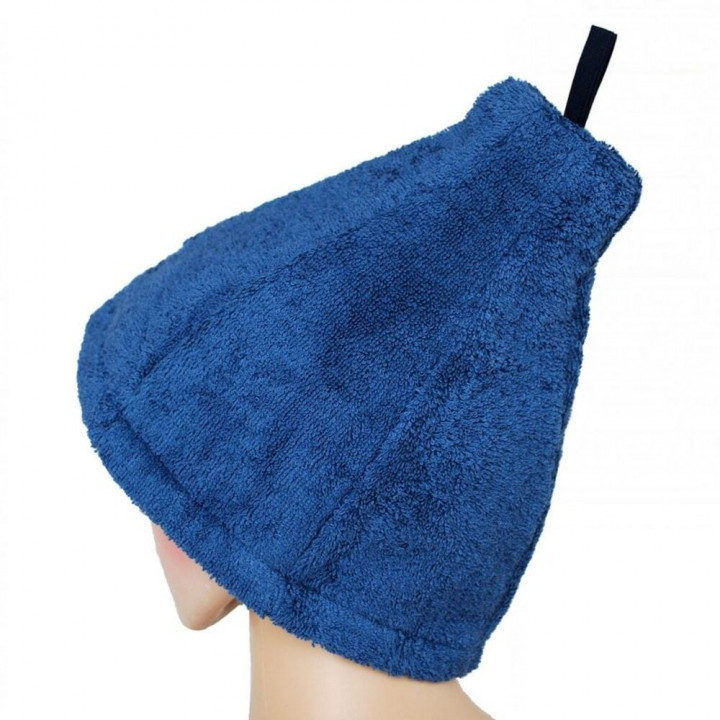 Set regalo in confezione regalo per LUI. Cappello e grembiule da sauna da uomo - BLU
