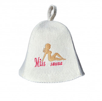 Cappello da sauna - Miss Sauna, bianco